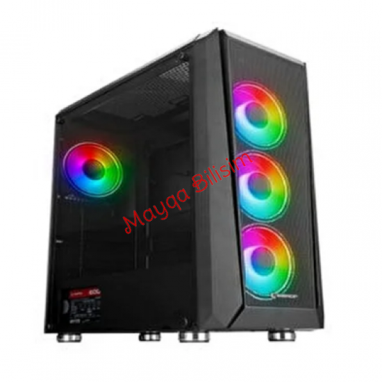 rampage deepforce 4x120mm rgb fanli 600w 80plus bronze midt atx gaming kasa 