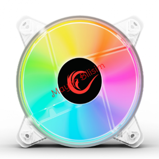 Rampage 6C-121 120*120*25mm Rainbow Ledli Kasa Fanı 