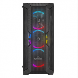 Rampage REACTION Temper Camlı 600W 80 Plus Bronze Siyah 4 Adet Rainbow Fanlı Gaming Oyuncu Kasası